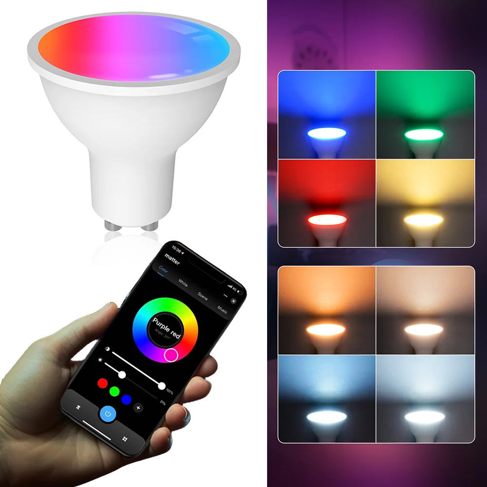  GU10 Ʈ ,    LED ,   LED , ˷  Ȩ ۵, 1 õ 6 鸸 RGB 